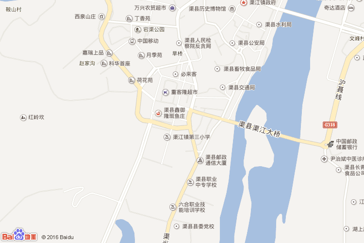 渠县地图