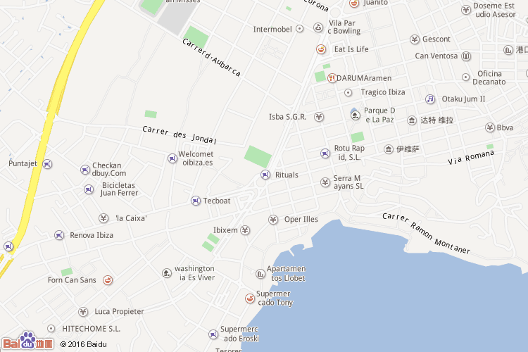 伊比萨镇地图