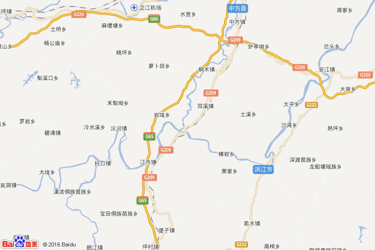 洪江地图