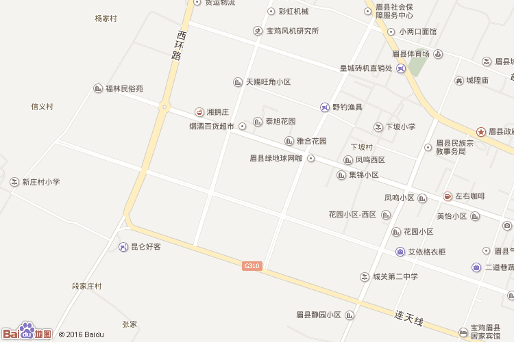 眉县地图